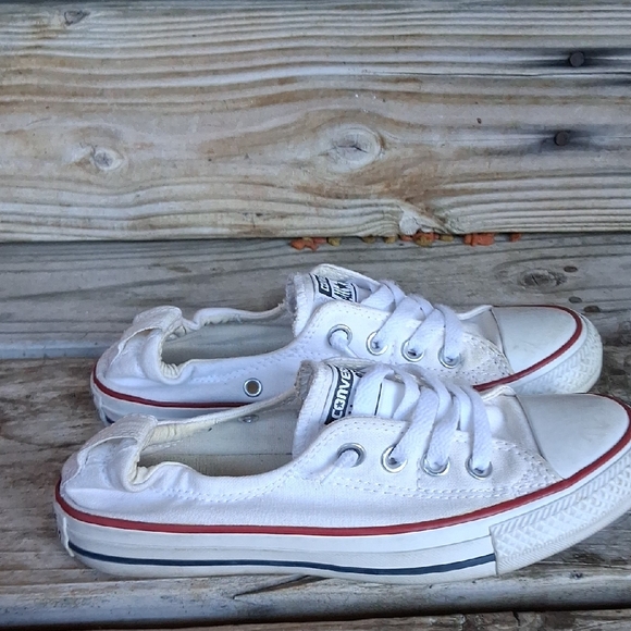 Converse  White and Red Sneakers - Picture 6 of 11